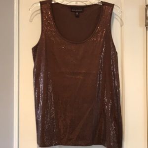 Copper sequin tank size Medium